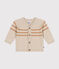 Knitted cardigan containing wool AVALANCHE beige/CUIVRE