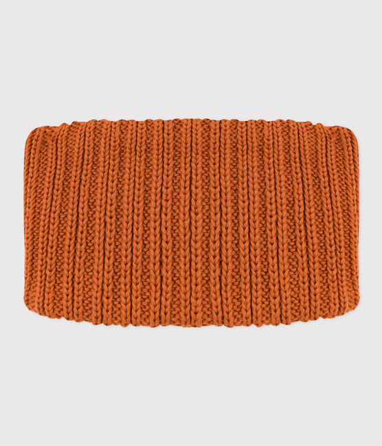Babies' Unisex Fleece-Lined Knitted Snood ECUREUIL brown
