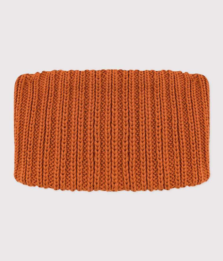 Babies' Unisex Fleece-Lined Knitted Snood brown