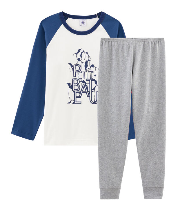 Boys' Ribbed Pyjamas grey/multicolor