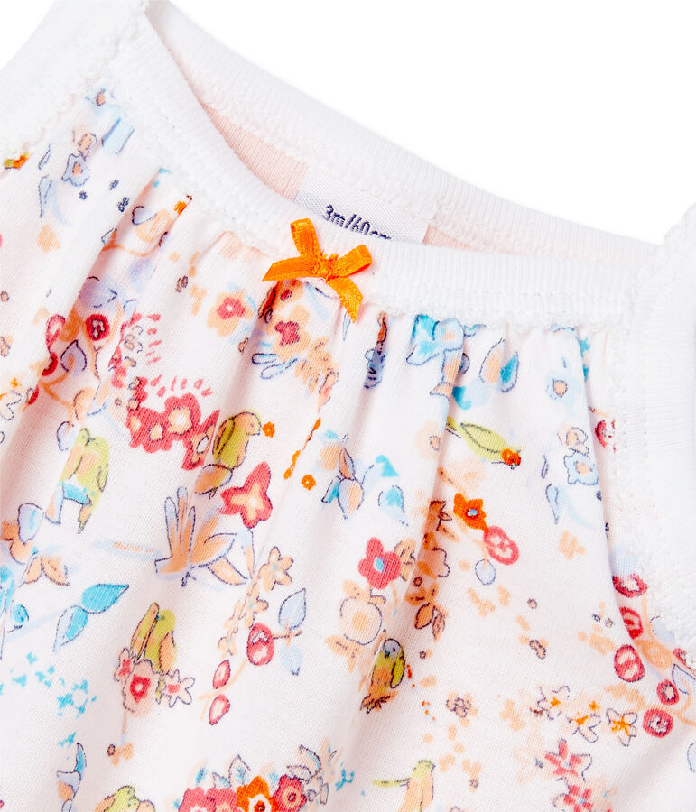 Body robe b&eacute;b&eacute; fille &agrave; bretelles ECUME white/CUPCAKE pink/MULTICO