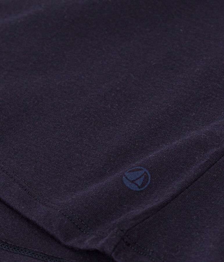 Women's Straight Round-Neck Cotton T-Shirt blue