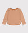 Children's Long-Sleeved Stripy Tube Knit T-Shirt ECUREUIL /AVALANCHE