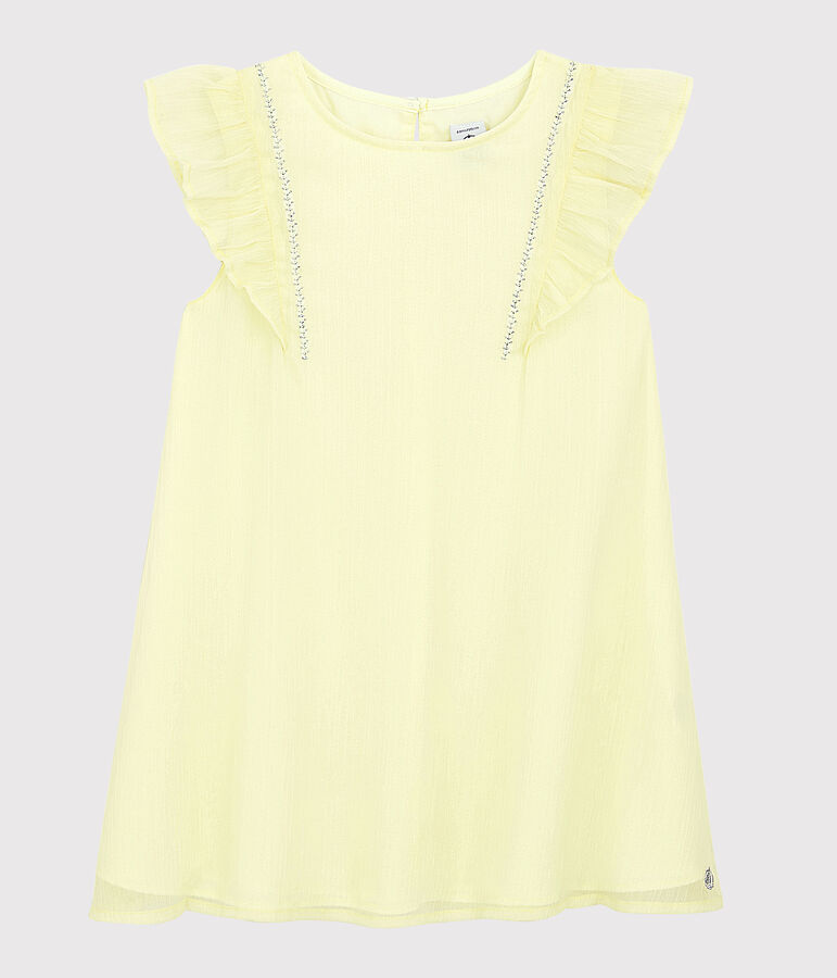 Girls' Cr&ecirc;pe Formal Dress CITRONEL yellow