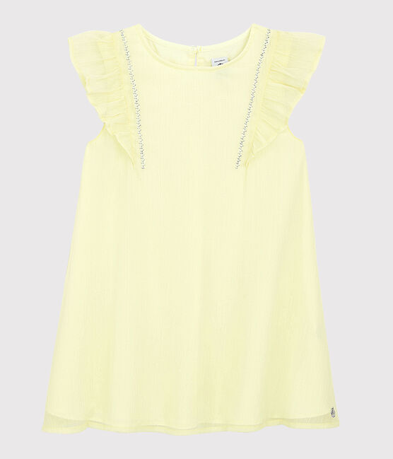 Girls' Crêpe Formal Dress CITRONEL yellow
