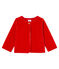 Baby Girls' Velour Knit Cardigan TERKUIT red