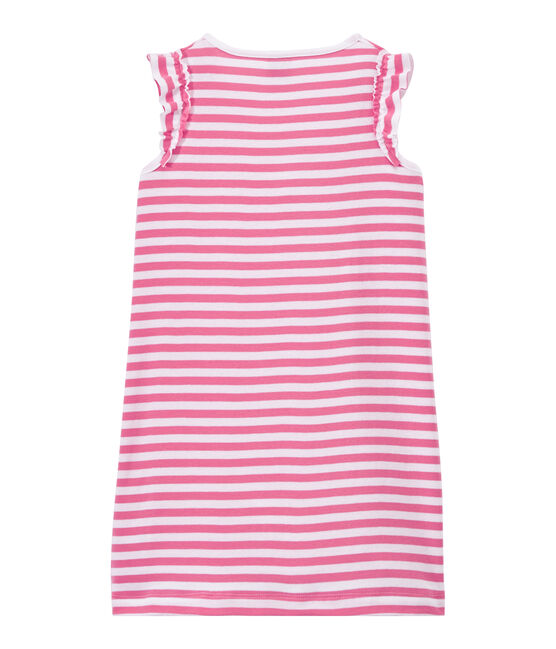 Chemise de nuit fille rayée PETAL pink/ECUME white