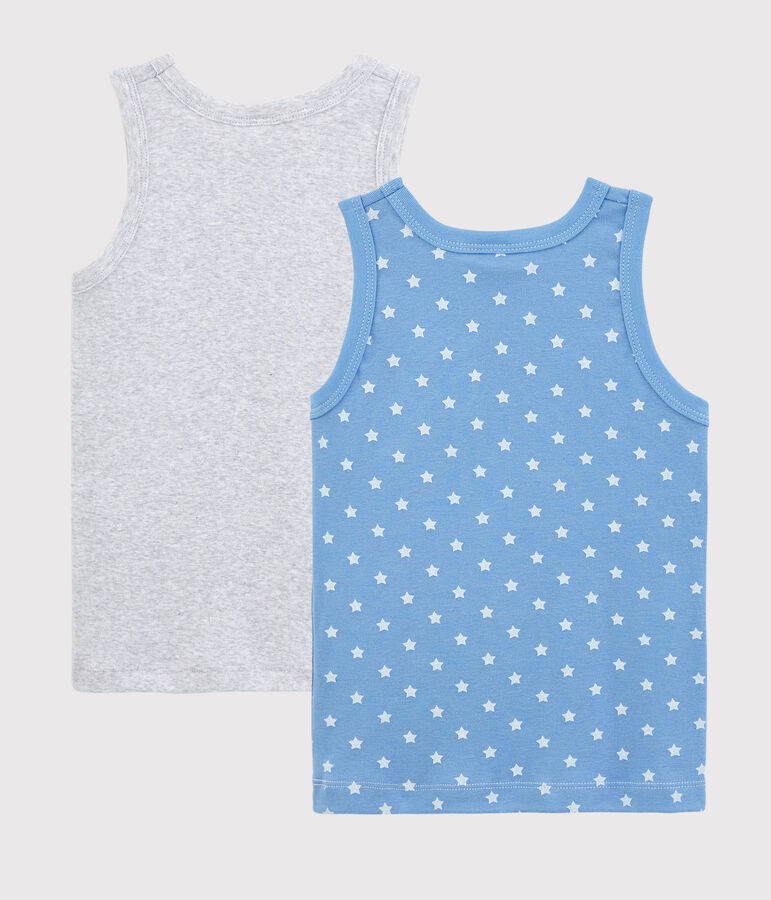 Boys' Marled Grey and Blue Vests - 2-Pack multicolor