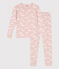 Girls' Snugfit Cotton Pyjamas SALINE /MARSHMALLOW