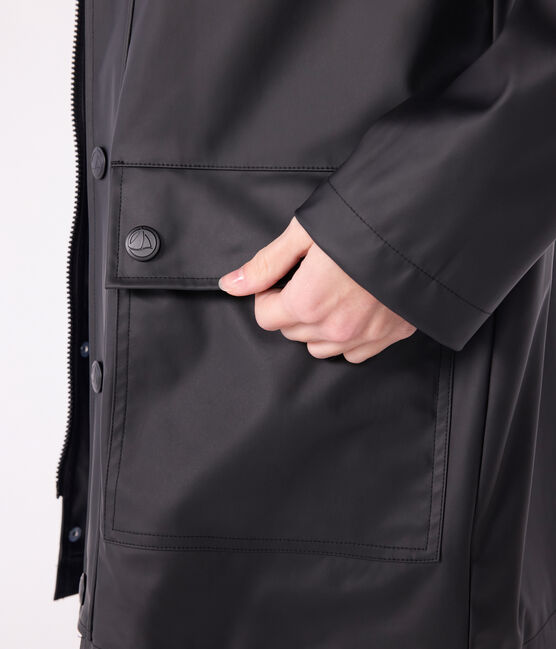 Iconic raincoat for men or women NOIR black