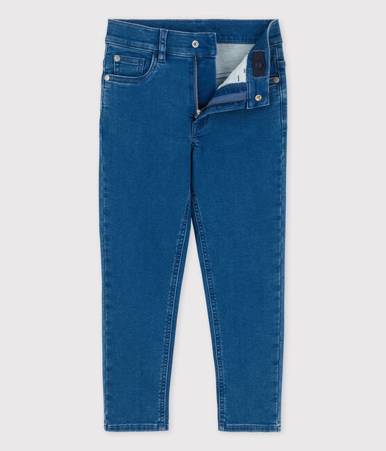 Boys' Eco-Friendly Regular Denim Trousers BLEU DELAVE blue