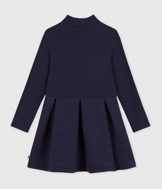 Children's long-sleeved plain cotton dress SMOKING