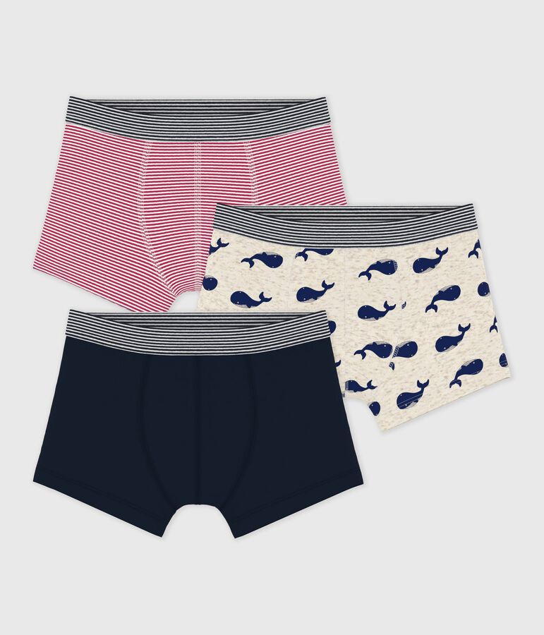 Children's whale-print cotton boxers - 3-Pack variante 1