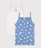 Pack of children's cotton tank tops with hearts multicolor