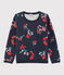 Girls' Cotton Pullover SMOKING blue/MULTICO white