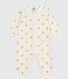 Babies' footless golden heart-print cotton pyjama suit