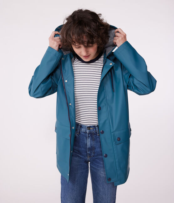 Iconic raincoat for men or women DRAGONFLY green