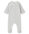 Babies' Velour Cat Sleepsuit MILLET grey