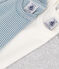 Babies' Sleeveless Pinstriped Cotton Bodysuits - 3-Pack variante 1