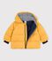 Babies' puffer jacket in plain polyester yellow