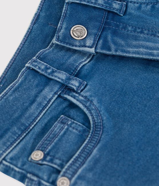 Boys' Eco-Friendly Regular Denim Trousers BLEU DELAVE blue