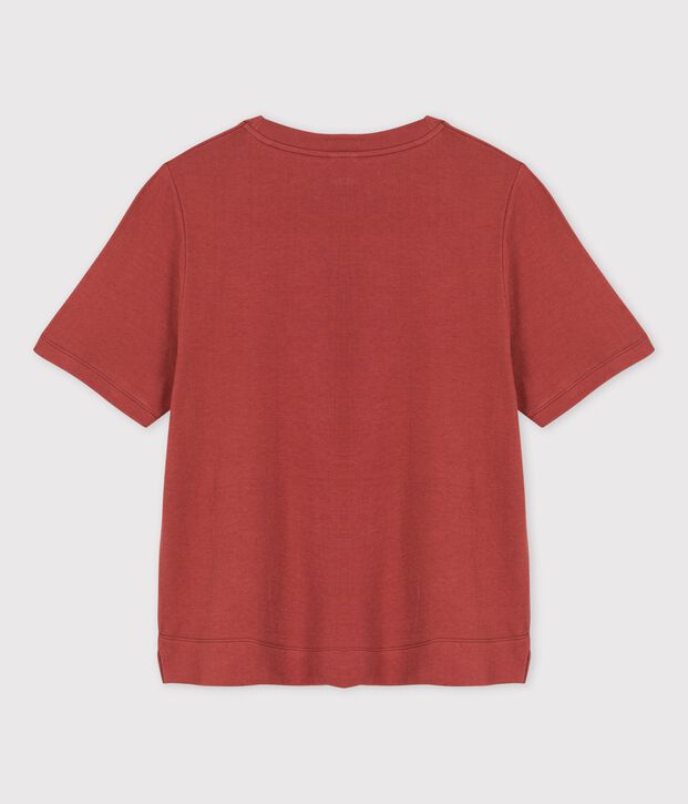 Women's TUBE KNIT BOXY T-SHIRT brown