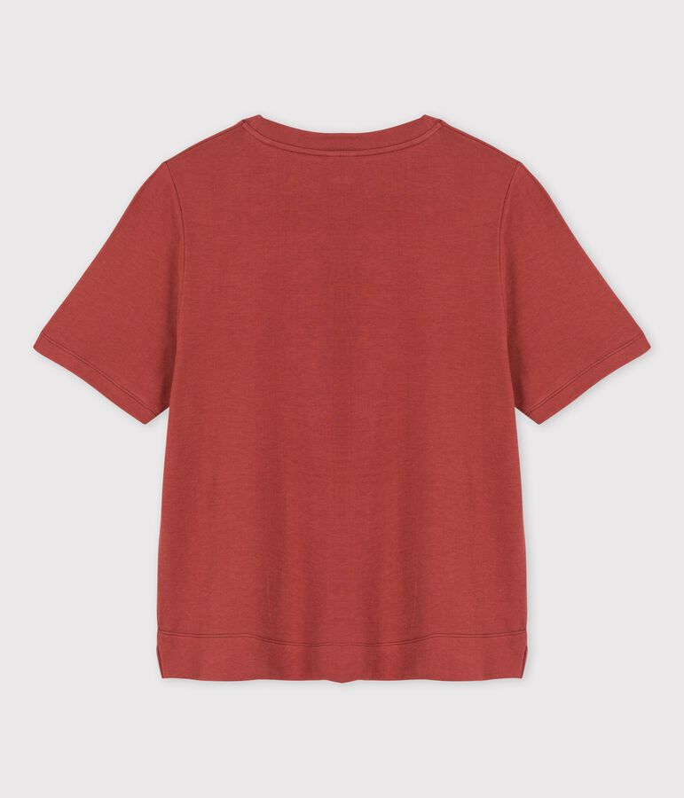 Women's TUBE KNIT BOXY T-SHIRT brown