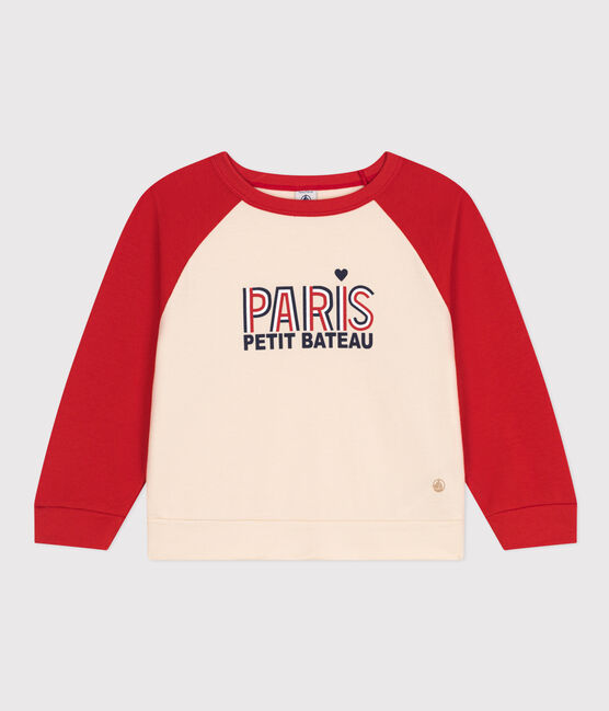 Children's Lightweight Fleece Sweatshirt AVALANCHE red/AURORA