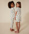 Children's Short Cotton Paris Print Pyjamas MARSHMALLOW white/MULTICO white