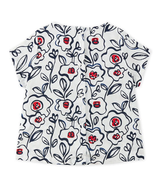 Baby girl's poplin blouse. MARSHMALLOW white/MULTICO white