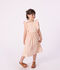 Children's sleeveless printed cotton halter-neck dress white/multicolor