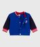 Babies' varsity-style cotton jacket in two colours OLYMPIC blue/SOIR