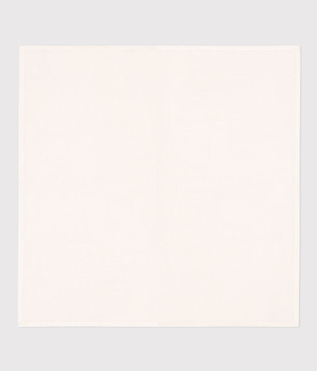 WHITE COTTON GAUZE MUSLIN FOR BABY white