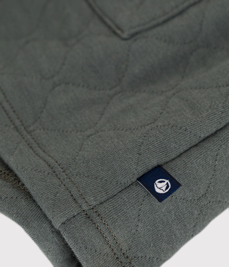 Babies' Sleeveless Quilted Tube Knit Dress green