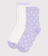Children's heart-print cotton socks - 2-Pack