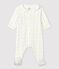 Babies' Organic Cotton Sleepsuit MARSHMALLOW white/MULTICO white