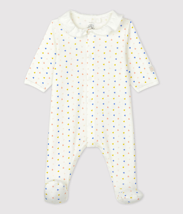Babies' Organic Cotton Sleepsuit white/multicolor