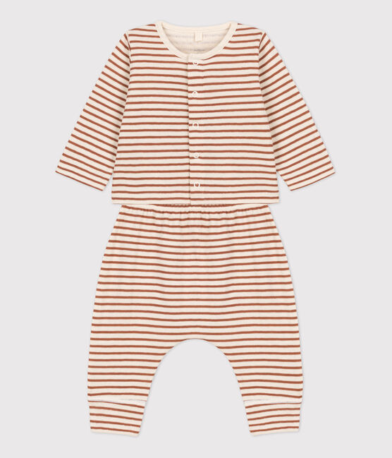 Babies' Striped Cotton Clothing - 2-Pack AVALANCHE white/CINA:AVALANCHE