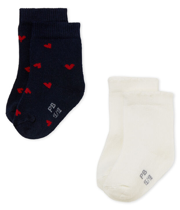 Baby girls' socks - pack of 2 multicolor
