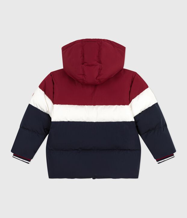 Children's plain colourblock puffer jacket blue/multicolor