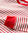 Women's Breton Stripe Cotton T-Shirt MARSHMALLOW white/TERKUIT red