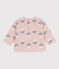 Babies' Floral Fleece Sweatshirt SALINE pink/MULTICO white