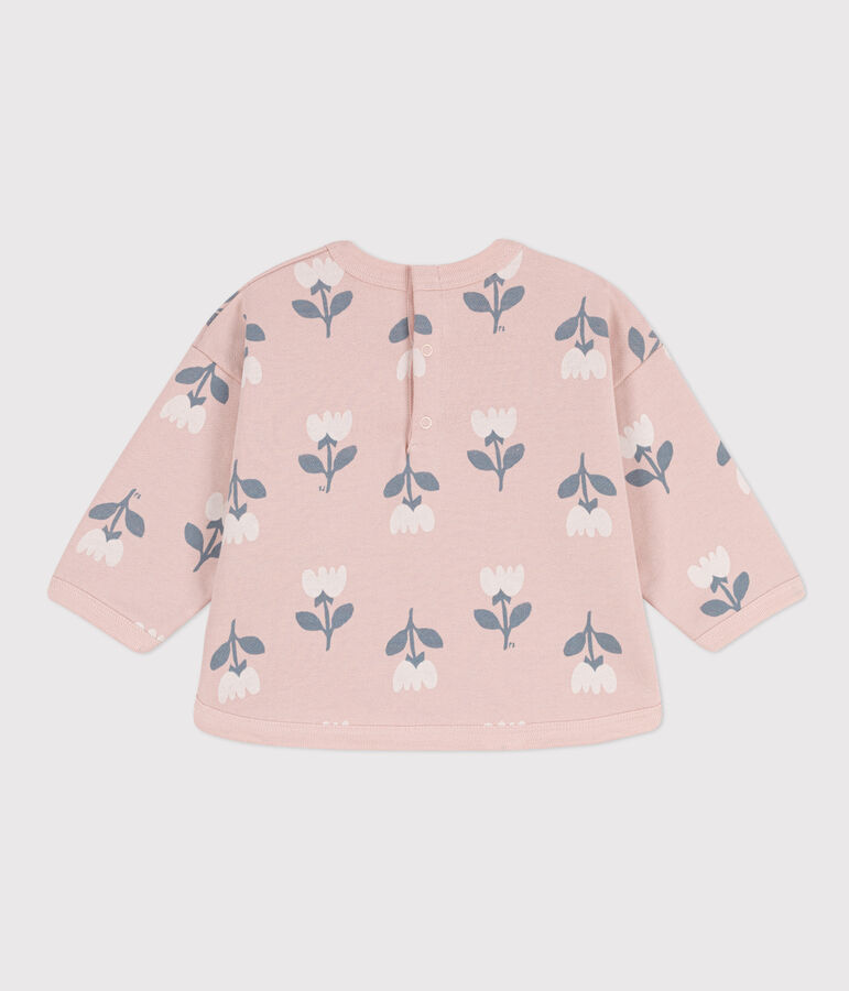 Babies' Floral Fleece Sweatshirt pink/multicolor