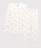 Girls' Floral Cotton Pyjamas MARSHMALLOW white/MULTICO white