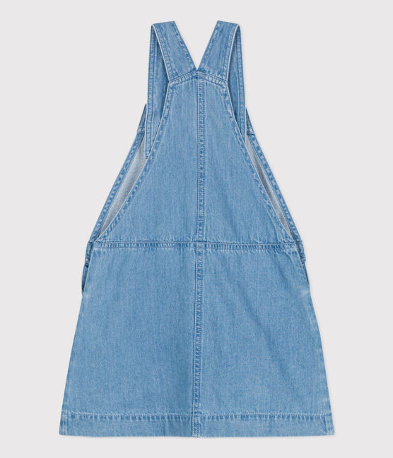 Girls' Light Denim Pinafore DENIM CLAIR blue
