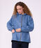 Women's short raincoat blue