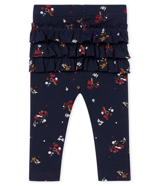 Baby girl's print leggings SMOKING blue/MULTICO white