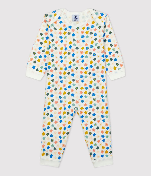 Babies' Glow-In-The-Dark Cotton Footless Sleepsuit white/multicolor