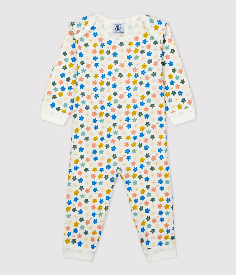 Babies' Glow-In-The-Dark Cotton Footless Sleepsuit white/multicolor