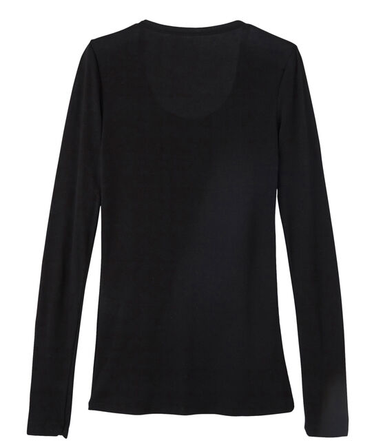 Women's Short-Sleeved V-Neck T-Shirt NOIR black